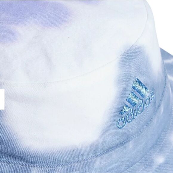 Women\'s Adidas Color Wash tie-dyed bucket hat in blue and purple OS main image 6